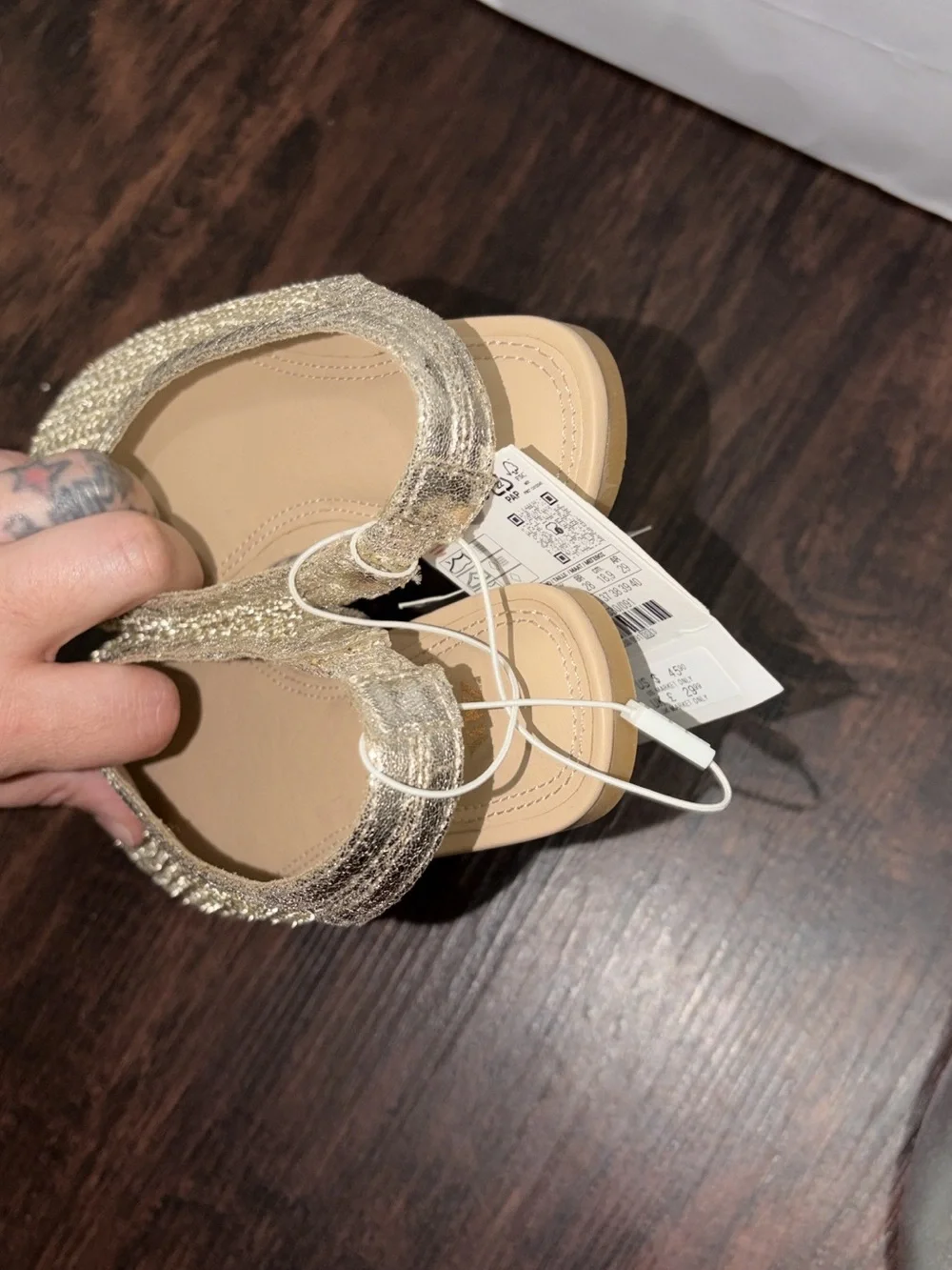 Zara metallic woven